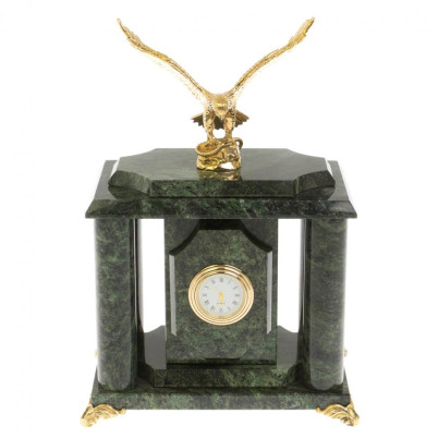 Часы "Орел" из шабровского змеевика