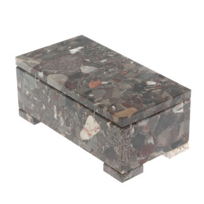 Шкатулка из камня конгломерат 18х9х7,5 см