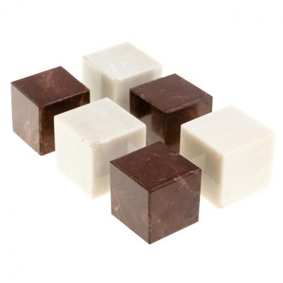 Камни для виски 6 кубиков микс лемезит, мрамор