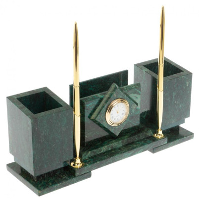 Настольный набор &quot;Офисный&quot; змеевик