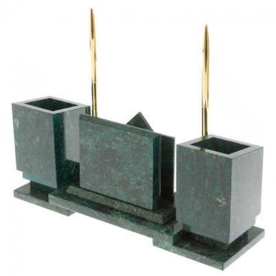 Настольный набор &quot;Офисный&quot; змеевик