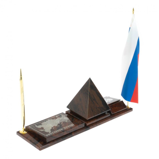 Мини-набор "Карта-пирамида" коричневый обсидиан