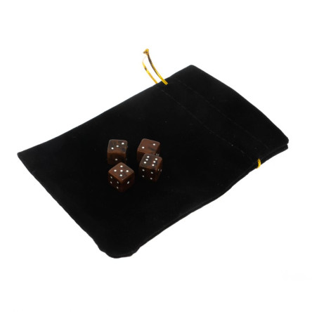 Кубики зарики 1 см коричневые 4 шт