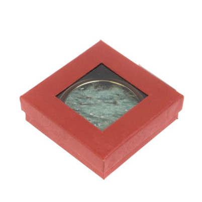 Зеркало карманное круглое из камня парагонит цвет золото