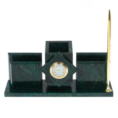 Письменный прибор &quot;Менеджер&quot; камень змеевик