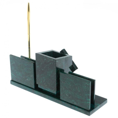 Письменный прибор &quot;Менеджер&quot; камень змеевик