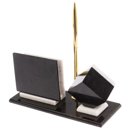 Визитница "Куб" из белого мрамора 22,5х8,5х11,5 см