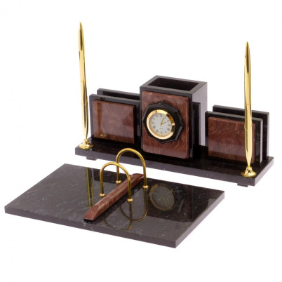 Настольный набор &quot;Офисный&quot; камень лемезит