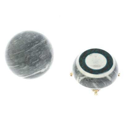 Шар &quot;Антистресс&quot; 10,5 из серого мрамора на подставке 10,5х10,5х15,5 см