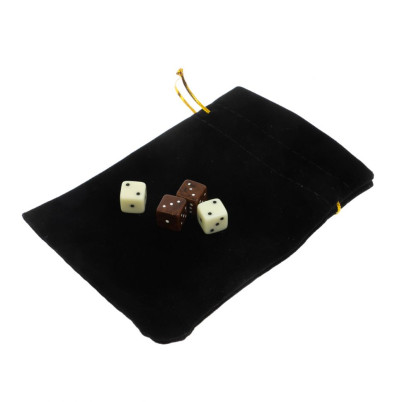 Кубики зарики 1 см белые и коричневые 4 шт