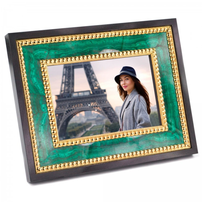 Рамка из малахита для фото 15х10 см