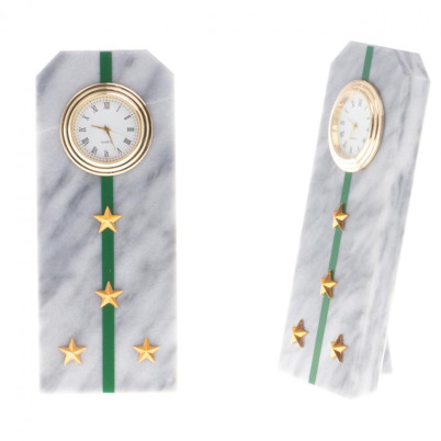 Часы "Погон капитан ПС ФСБ" из мрамора