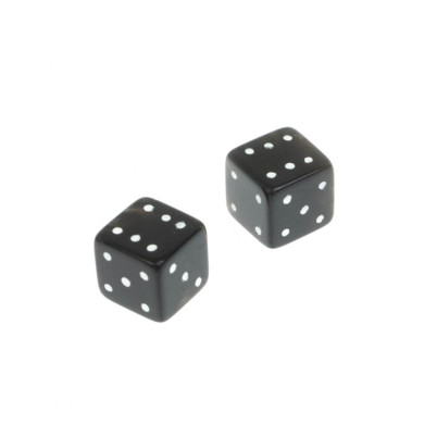 Кубики зарики 1 см из черного обсидиана 2 шт