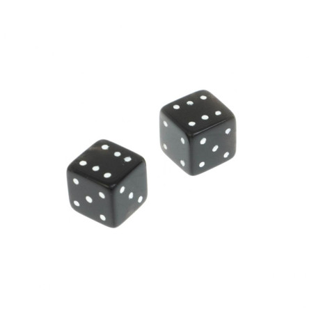 Кубики зарики 1 см из черного обсидиана 2 шт
