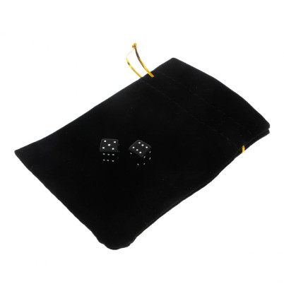 Кубики зарики 1 см из черного обсидиана 2 шт