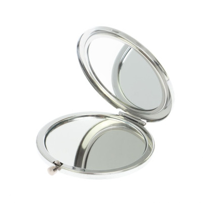 Зеркало круглое из камня эвдиалит цвет серебро