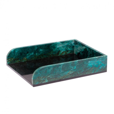 Лоток для бумаг А4 из змеевика