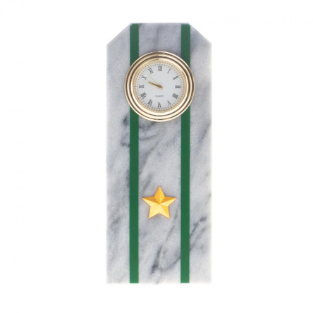 Часы "Погон майор ПС ФСБ" из мрамора