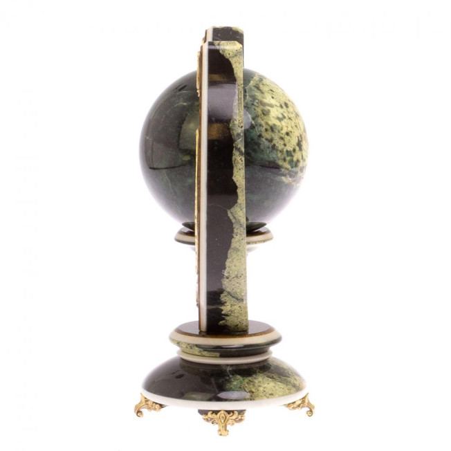 Композиция "Подкова" с шаром камень змеевик