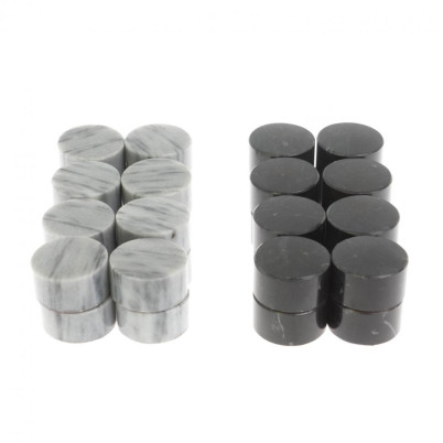 Фишки для игры в нарды 30 мм змеевик мрамор