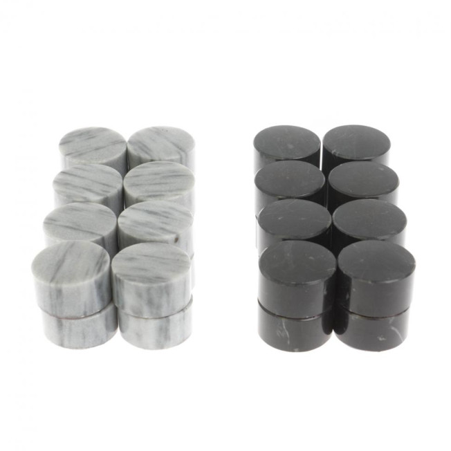 Фишки для игры в нарды 30 мм змеевик мрамор