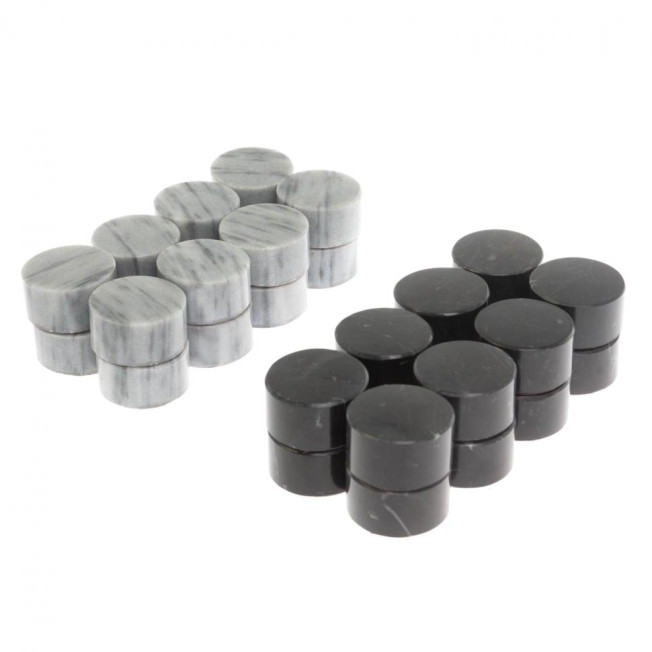 Фишки для игры в нарды 30 мм змеевик мрамор