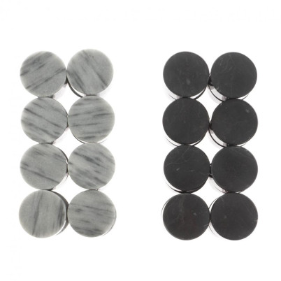 Фишки для игры в нарды 30 мм змеевик мрамор