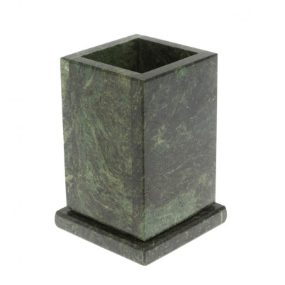 Карандашница из шабровского змеевика 8х8х11,5 см