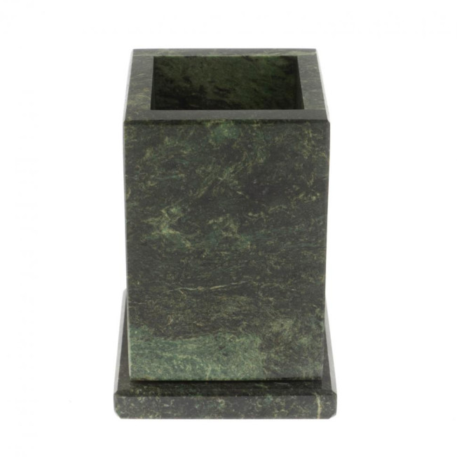 Карандашница из шабровского змеевика 8х8х11,5 см