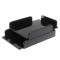 Лоток для бумаг А4 двухъярусный черный обсидиан