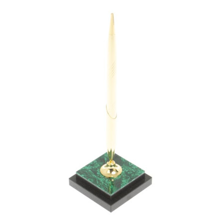 Подставка под ручку из малахита 6х6х22 см