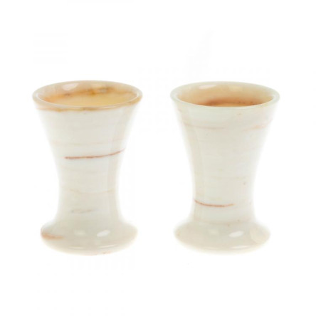 Набор стопок 2 шт для рома из газганского мрамора 5,3х7,5 см