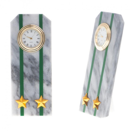 Часы "Погон подполковник ПС ФСБ" из мрамора
