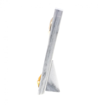 Часы "Погон подполковник ПС ФСБ" из мрамора