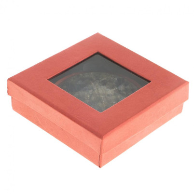 Зеркало круглое из камня лабрадор цвет золото