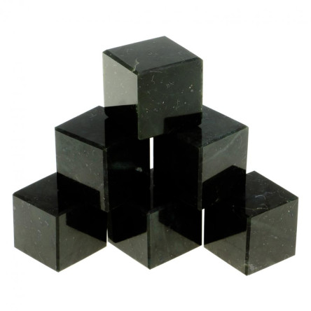 Камни для виски набор 6 кубиков черный змеевик