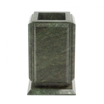 Карандашница большая из шабровского змеевика 9х9х14,5 см