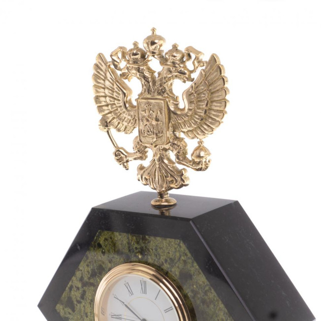 Письменный набор "Герб России" змеевик бронза