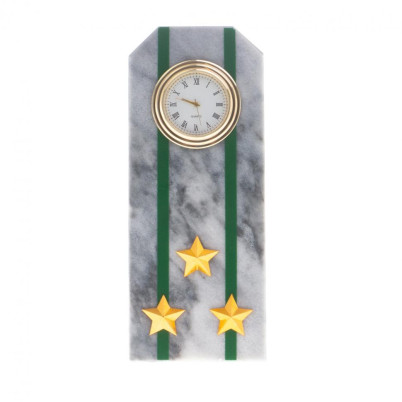 Часы "Погон полковник ПС ФСБ" из мрамора