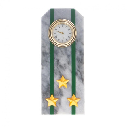 Часы "Погон полковник ПС ФСБ" из мрамора