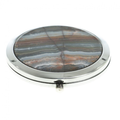 Карманное зеркальце шайтанский переливт цвет серебро