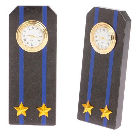 Часы "Погон подполковник Авиации ВМФ" из змеевика