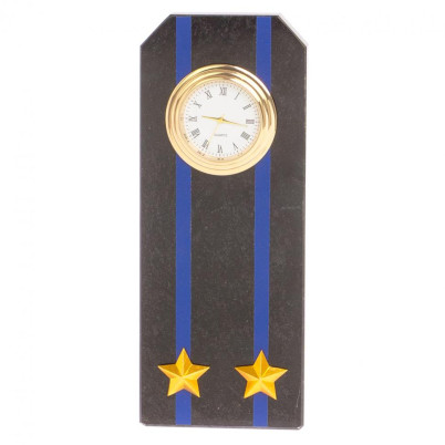 Часы "Погон подполковник Авиации ВМФ" из змеевика