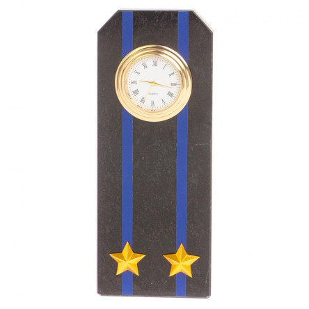 Часы "Погон подполковник Авиации ВМФ" из змеевика