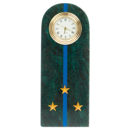 Часы-погон "Старший лейтенант МЮ" камень змеевик