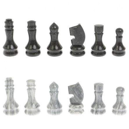 Шахматы "Традиционные" 44х44 см из мрамора и габбро-диабаза