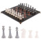 Шахматы "Стаунтон" из мрамолита 44х44 см лемезит / змеевик