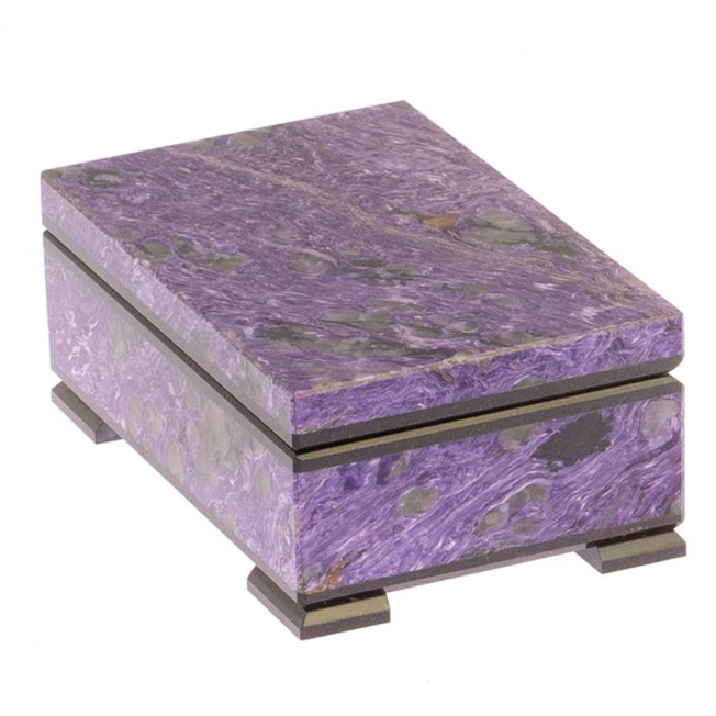 Шкатулка из чароита 11х7х4,5 см