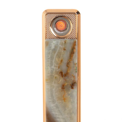 Электронная USB зажигалка из камня агат