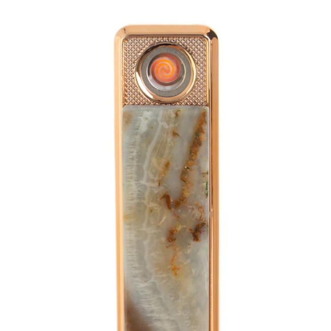 Электронная USB зажигалка из камня агат